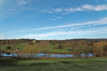 Obraz premium The parkland and lakes at Cannon Hall in Barnsley, South Yorkshire