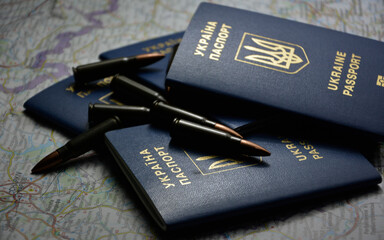 Ukrainian passports with ammunition - after Russian invasion