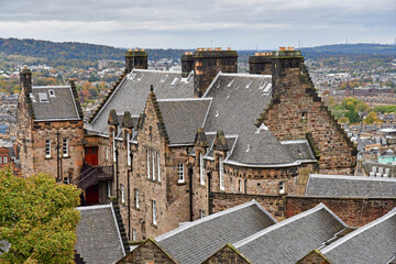 Fototapeta na wymiar Edinburgh,Scotland - october 21 2021 : old picturesque castle
