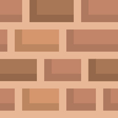 Pixel illustration of a seamless brick pattern