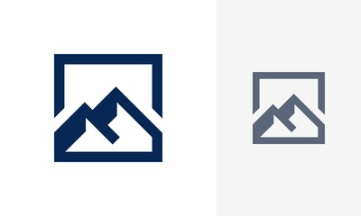 mountain logo design. mountain icon, logo design template