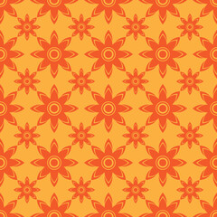 Seamless pattern created by several objets set to background like thai style