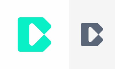 Letter B logo. Icon design. Template elements. Geometric abstract logos