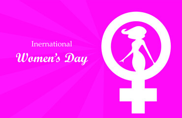 International Women’s Day card design. 