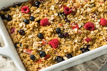 Homemade Sweet Baked Oatmeal Casserole