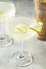 Boozy Refreshing Cold Saketini Cocktail