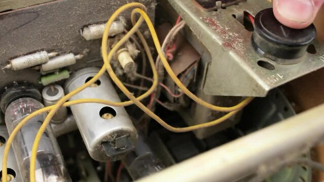 The Repair of old electrical equipment.Repair of an old turntable.