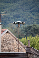 Air Raid Siren Test in small French town - Cremieu