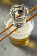 Boozy Refreshing Japanese Sake Bomb Cocktail