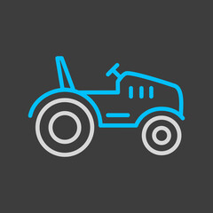 Tractor vector icon. Farmer machine