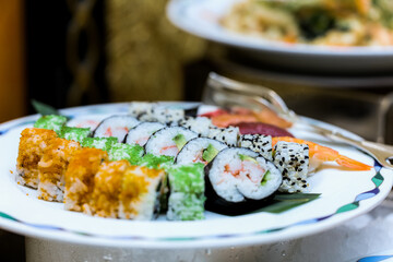 restaurant food on non isolated background 