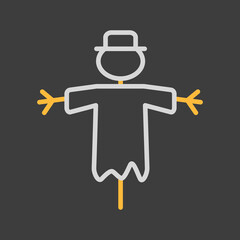 Scarecrow vector isolated design icon