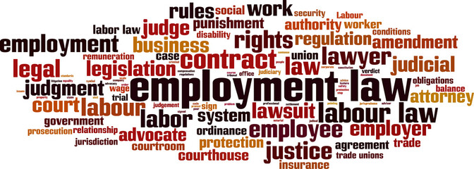 Employment law word cloud