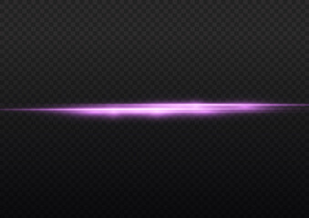 Horizontal violet light rays, flash purple line.