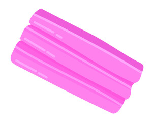 Modeling clay brick. Cartoon pink plasticine icon