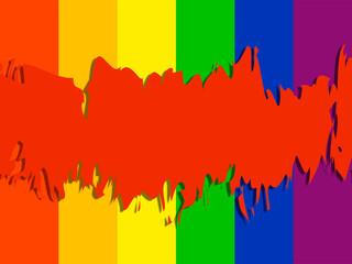 Abstract Background Rainbow Spectrum, Gay Pride, Homosexual, LGBTQ, Rainbow Colors  - stock illustration