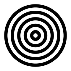 Simple radial, radiating and concentric circles. Target, aim, bullseye icon, symbol - 490573161
