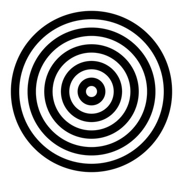 Simple radial, radiating and concentric circles. Target, aim, bullseye icon, symbol