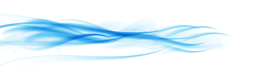 Obraz premium Abstract blue leaping into the distance Wave on white Background. Illustration