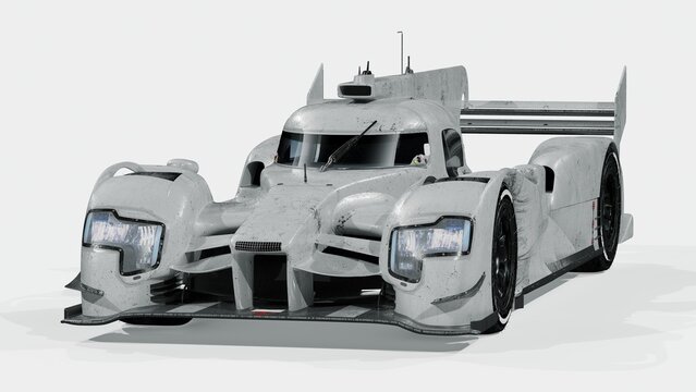 3D rendering of a brand-less generic racing car