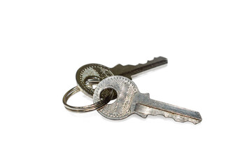 key chains on a white background