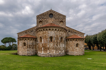 Fototapeta na wymiar Basilica of St. Peter the Apostle in San Piero a Grado, Pisa, Italy