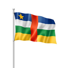 Central African Republic flag isolated on white