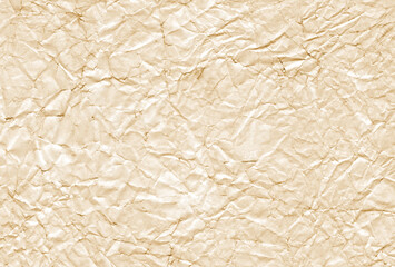 Old brown crumpled paper texture background