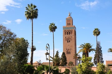 Fototapeta na wymiar Marrakech, Morocco - Koutoubia Mosque