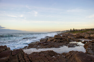 Seascape view of the south coast of South Africa