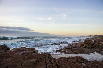 Naklejka na ściany i meble Seascape view of the south coast of South Africa