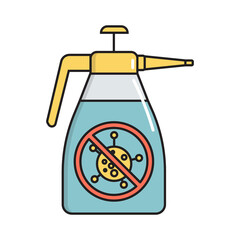 Antiseptic spray bottle simple medicine icon in trendy line style isolated on white background for web applications and mobile concepts. illustration