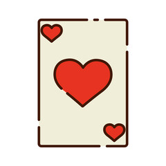 Isolated card with heart flat design icon Vector illustration