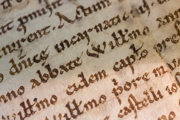 Document ancien en latin