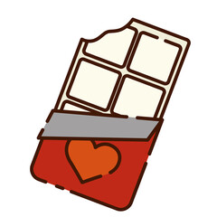 Isolated chocolate bar flat design Vector illustration