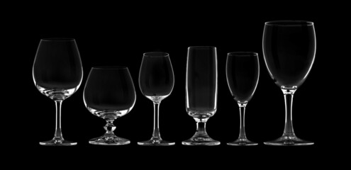 Empty wine glasses