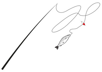 Fishing rod and fish