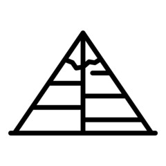 Giza pyramid icon outline vector. Ancient egypt. Cairo sand