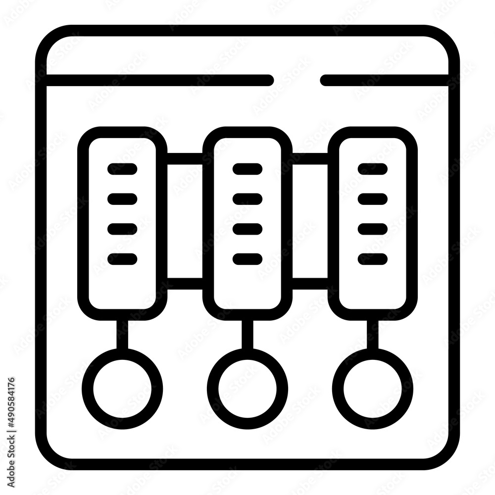 Poster workflow procedure icon outline vector. business project. web plan