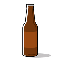 Isolated colored beer bottle icon Vector illustration
