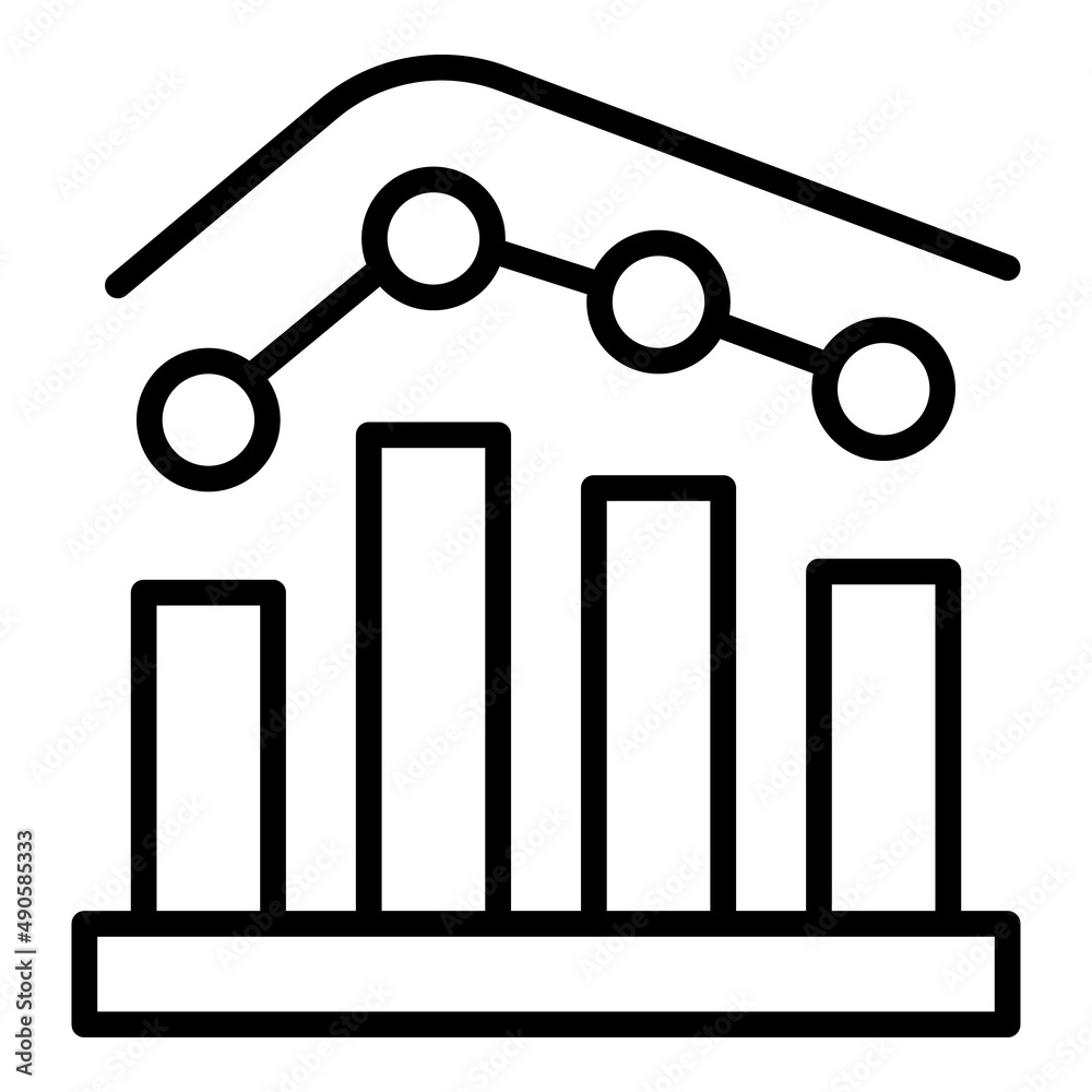 Poster workflow graph icon outline vector. work process. business project
