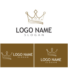 Crown Logo Template vector icon illustration design