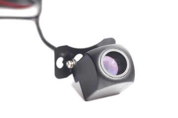 car rear view camera for parking assistance isolated on white background