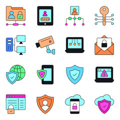 Pack of Security  And Protection Icons
