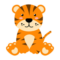 Cute tiger vector illustration