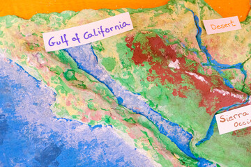 A relief elevation map of the Gulf of California