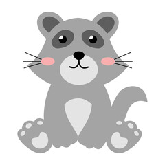Raccoon vector illustration