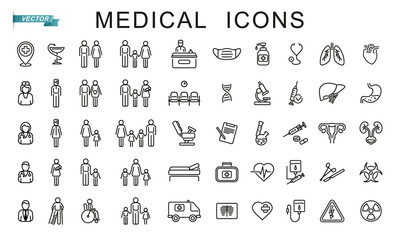 Medical Icons. Vector line icons for your digital or print projects.