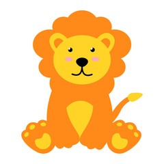 Obraz na płótnie Canvas Cute lion vector illustration