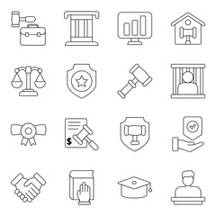 Pack of Crime and Law Icons